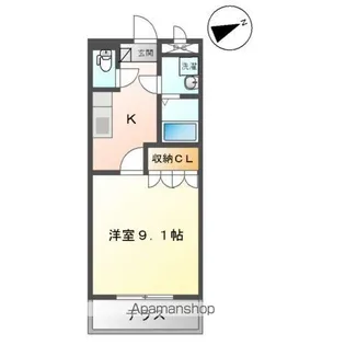 メゾンドゥーズ【105号室】の間取り