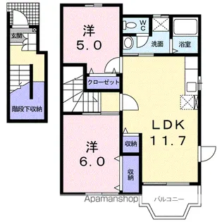 サンライト切田【2階】の間取り