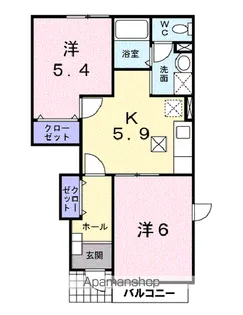 コーポラスN・A【1階】の間取り