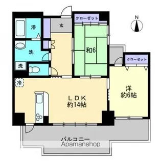 ストーンレイク子の浜【C204号室】の間取り