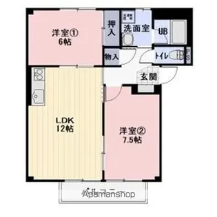 エトワール内川B【2階】の間取り