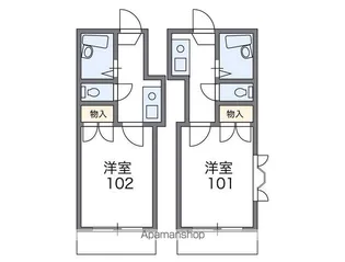 レオパレス板付Ⅱ【2階】の間取り