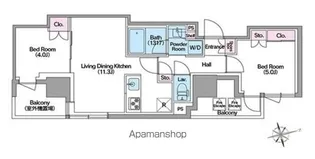 コンフォリア東新宿ステーションフロント【4階】の間取り