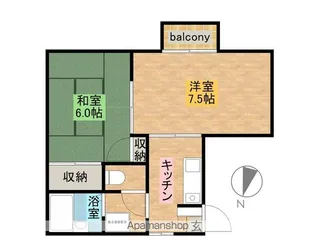 アイユウパレスK5【201号室】の間取り