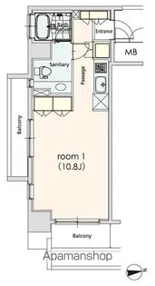 カスタリア芝公園【9階】の間取り