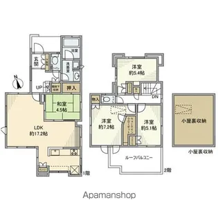 東京都小金井市緑町5丁目【一戸建】の間取り