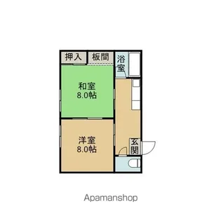 岩手県盛岡市南青山町【アパート】の間取り