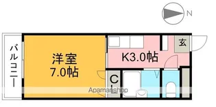 1Kの間取り画像