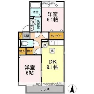 リシアンサス・ガーデン ABCDEF【1階】の間取り