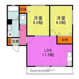 開出オアゾ【1階】の間取り