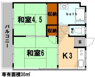 青木マンション【2階】の間取り