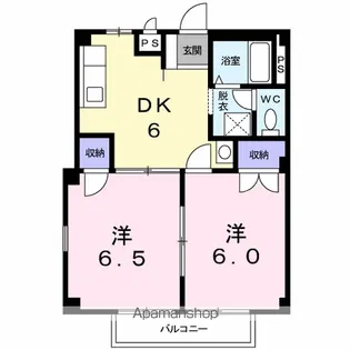メルベーユ宮 B【1階】の間取り