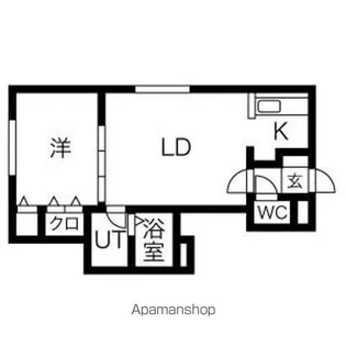 ノーマルヒル菊水 A棟【105号室】の間取り