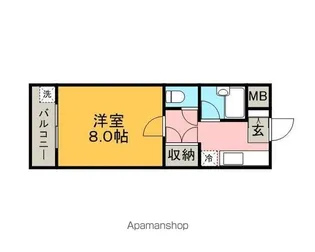 1Kの間取り画像