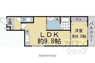 (仮称)深草小久保町アパート【301号室】の間取り