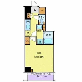 ジェノヴィア田端Ⅲグリーンヴェール【5階】の間取り