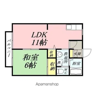 ファンコーポレーションB棟【101号室】の間取り