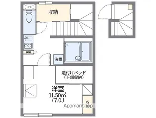 レオパレスセントレアリ22【205号室】の間取り