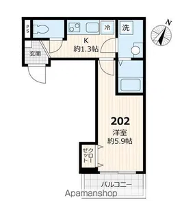 LA ZAGALLA【202号室号室】の間取り