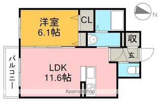 シャーメゾン アウローラ【1階】の間取り