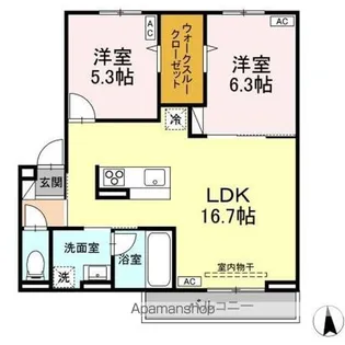TORISIA盛岡向中野【2階】の間取り