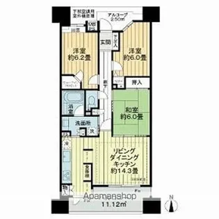 ライオンズマンション馬込マークヒルズ【2階】の間取り