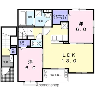 プリムローズI【2階】の間取り