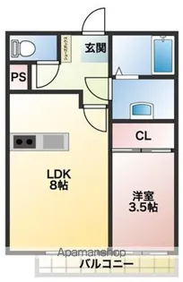 Prevoyance片江【1階】の間取り