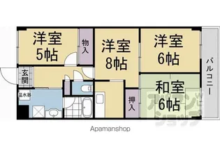コトーハイツ伏見稲荷 A棟【A403号室】の間取り