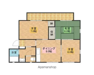 ファミーユ美津A棟【201号室】の間取り