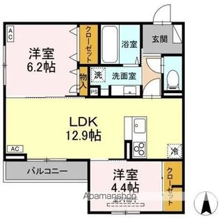 DーROOM七曲I【3階】の間取り