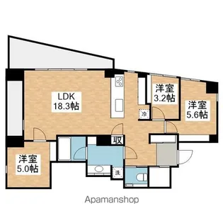 MOTHER(吹上)【1801号室】の間取り