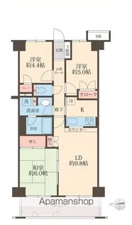 サンハイツ六実【5階】の間取り