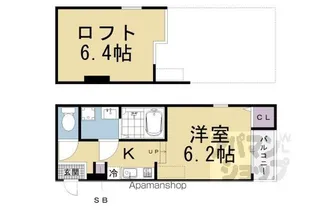 ハーモニーテラス京都石田II【1階】の間取り