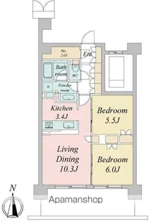 トラープランド蒼麗館【5階】の間取り