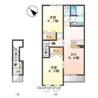 サンステージ志歩【2階】の間取り