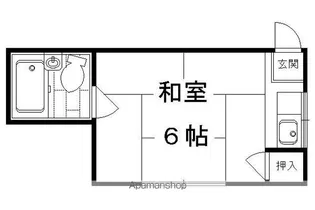 福田荘【13号室】の間取り