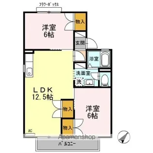アプト・S B【2階】の間取り
