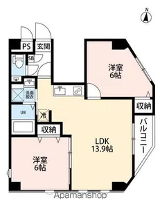 ソラシア小岩【2階】の間取り