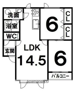 つちやパレスD【202号室】の間取り