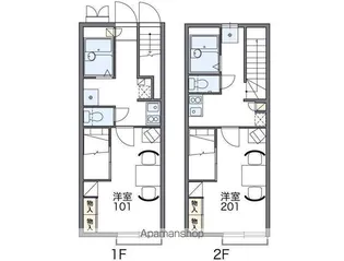 レオパレスWEST Ⅲ【205号室】の間取り