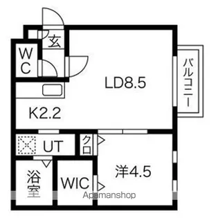 ラフレーズ菊水【2階】の間取り