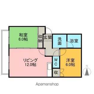 テラス高野【1階】の間取り