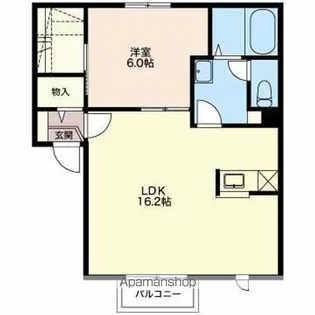 ラ フレッサ【B202号室】の間取り
