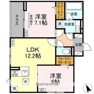 D PAINA 宿河原6 II【1階】の間取り