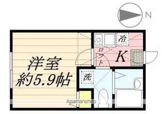 カントリー西横浜【2階】の間取り