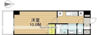 FOUNTAIN PARK SIDE 空【406号室】の間取り