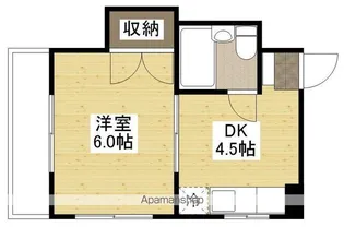 大方マンション【4階】の間取り