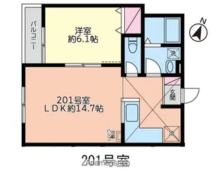 サンス馬場【2階】の間取り