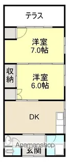 レストハイツ【1号室】の間取り